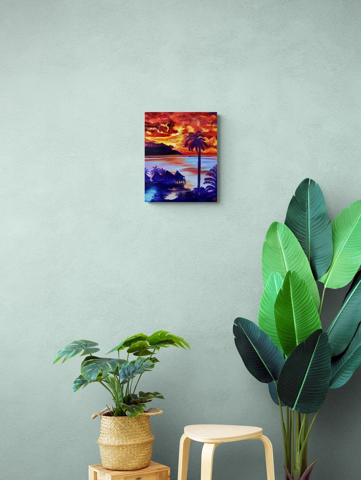 Tahiti, crépuscule sur la mer (in situ)